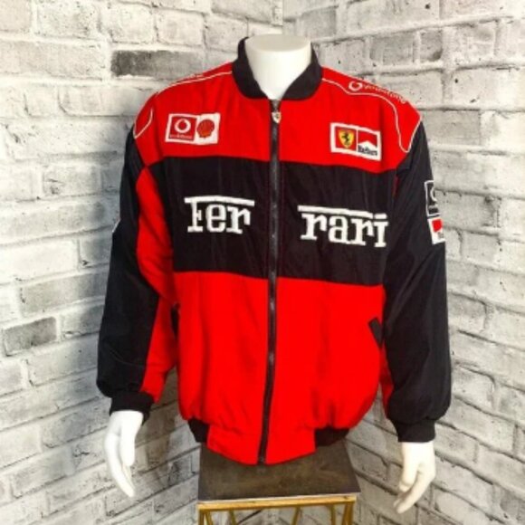 Ferrari Racing Michael Schumacher Vintage Bomber Jacket - Picture 1 of 16